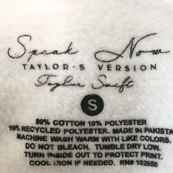 Taylor Swift Speak Now Taylor’s Version Tracklist Crewneck Sweatshirt Small - Picture 9 of 10